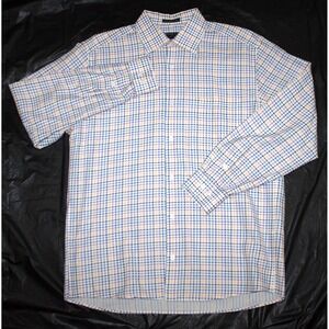 Jhane Barnes Mens Long Sleeve Button Front Shirt‎ Size Large